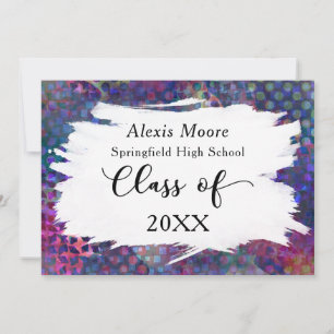 Colourful, Artistic Graduation Announcement
