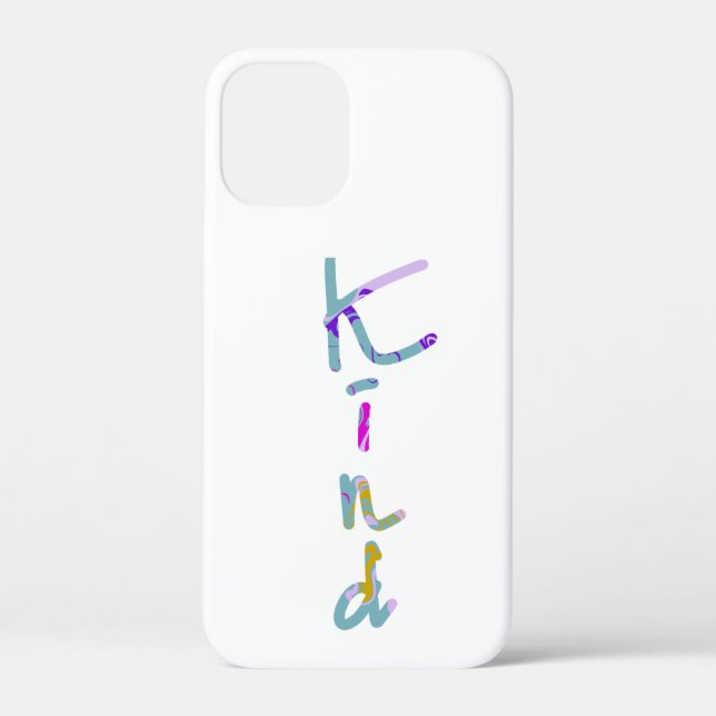 Colourful Artistic KIND Typography Inspirational Q Case-Mate iPhone Case (Back)