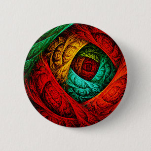 Colourful Artistic Modern Abstract Art Pattern #09 6 Cm Round Badge