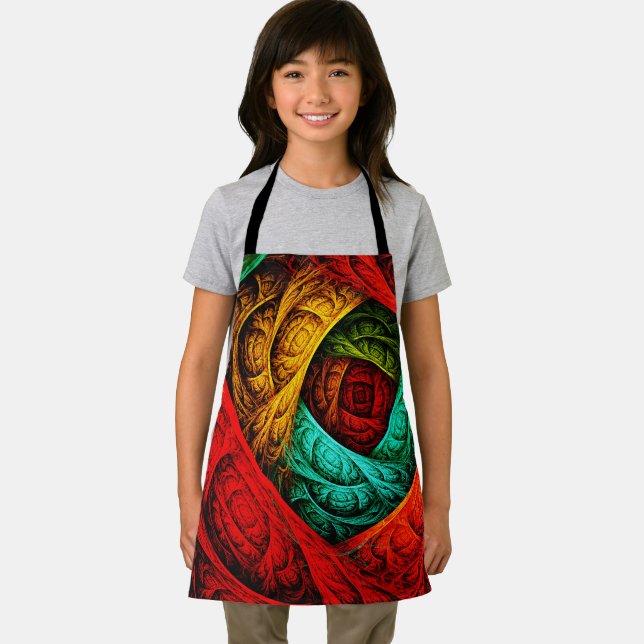 Colourful Artistic Modern Abstract Art Pattern #09 Apron (Insitu)