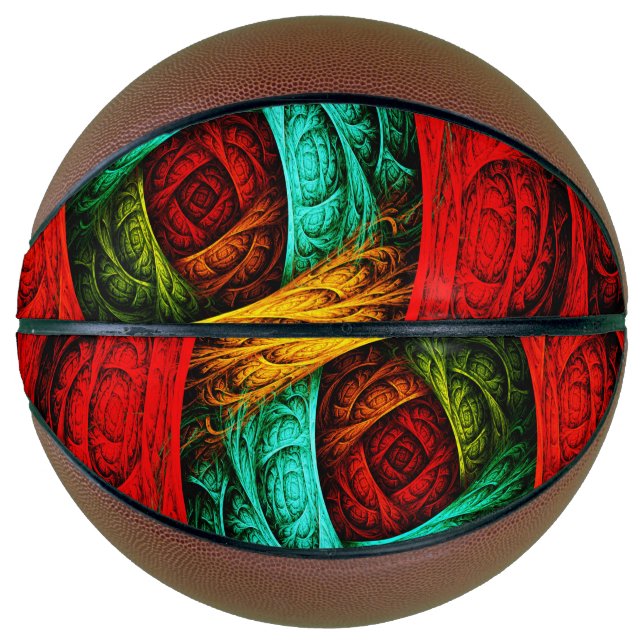 Colourful Artistic Modern Abstract Art Pattern #09 Basketball (Front)