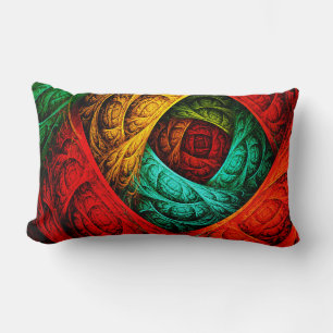 Colourful Artistic Modern Abstract Art Pattern #09 Lumbar Cushion