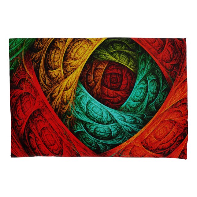 Colourful Artistic Modern Abstract Art Pattern #09 Pillowcase (Front)