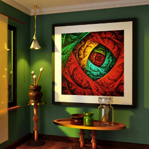 Colourful Artistic Modern Abstract Art Pattern #09 Poster