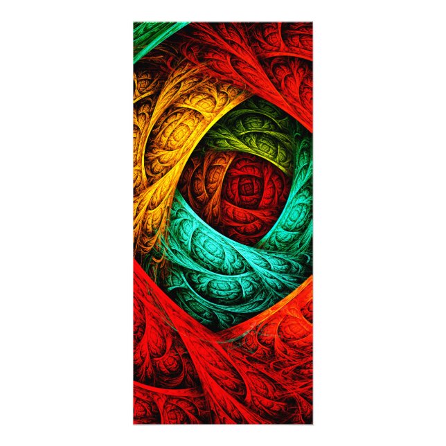 Colourful Artistic Modern Abstract Art Pattern #09 Rack Card (Front)