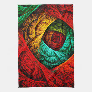 Colourful Artistic Modern Abstract Art Pattern #09 Tea Towel