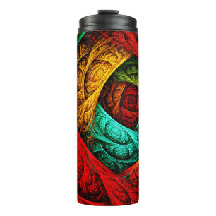 Colourful Artistic Modern Abstract Art Pattern #09 Thermal Tumbler