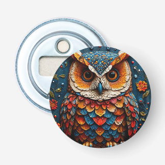 Colourful Artistic Owl Bottle Opener
