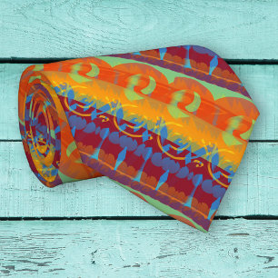 Colourful Artistic Stripe Pattern Tie