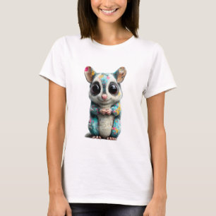 Colourful Artistic Sugar Glider Possum Women T-Shirt