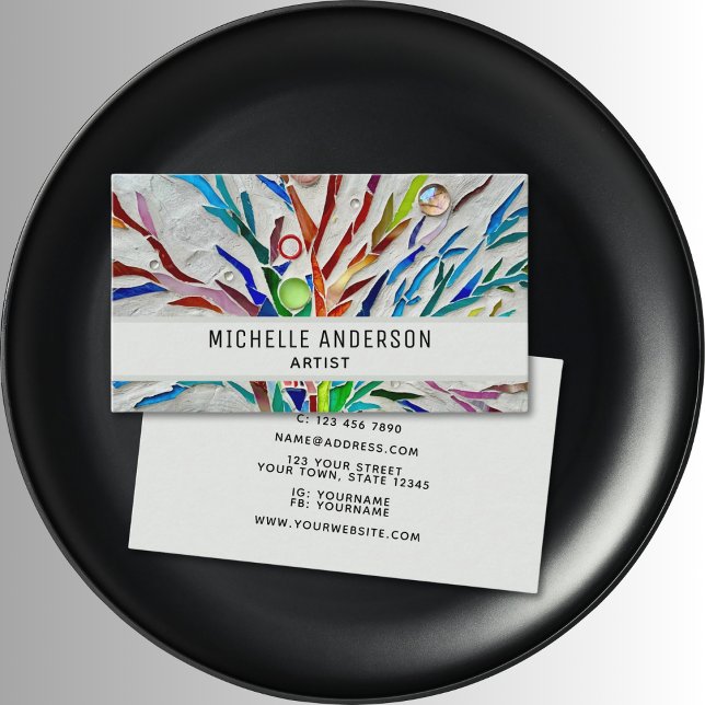 Colourful Artist's  Business Card (Creator Uploaded)