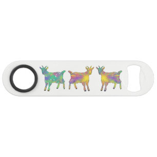 Colourful Artsy Goats Standing on Things Design