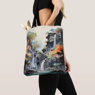 Colourful Asian Landscape Nature Tote Bag