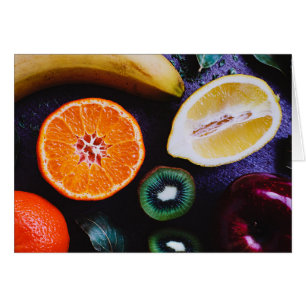Colourful Assorted Fruits Note Card