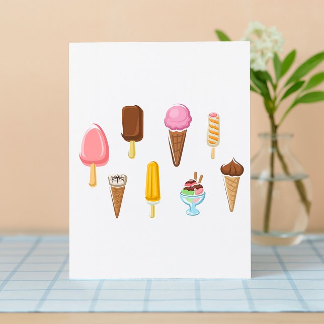 Colourful Assorted Ice Cream and Popsicle Invitation (Creator Uploaded)
