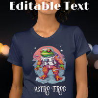 Colourful Astronaut Frog Editable Text