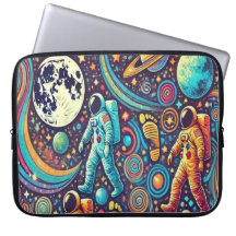 Colourful Astronaut Spacewalk Pattern