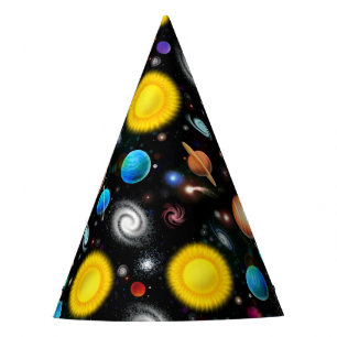 Colourful Astronomy Space Party Hat
