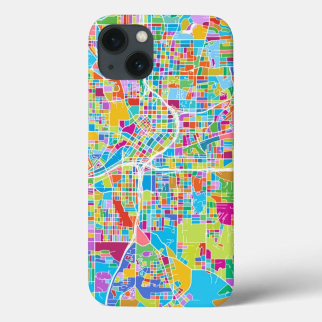 Colourful Atlanta Map Case-Mate iPhone Case (Back)