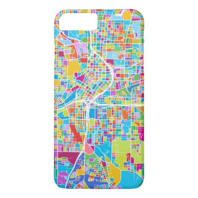 Colourful Atlanta Map Case-Mate iPhone Case (Back)