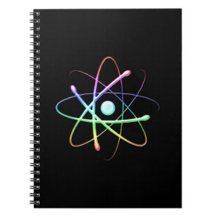 Colourful Atom Geek Gifts Spiral Notebook