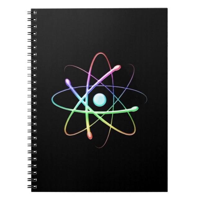 Colourful Atom | Geek Gifts Spiral Notebook (Front)
