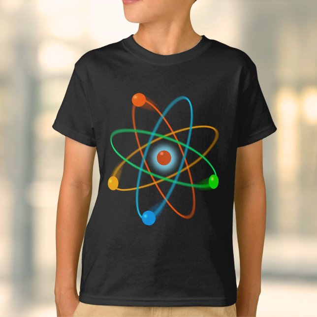 Colourful Atomic Structure Cool Science T-Shirt (Colorful Atomic Structure Cool Science T-Shirt)
