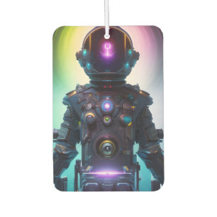 Colourful Atompunk Astronaut digital AI Art Car Air Freshener