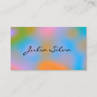 Colourful Aura Gradient Holographic Business Card