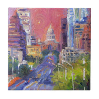 Colourful Austin Downtown Congress Avenue Art Tile