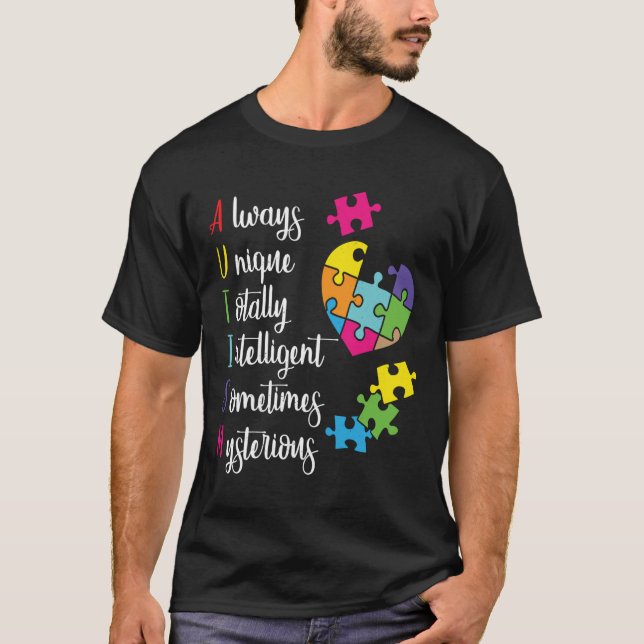 Colourful Autism Awareness Gift Design For Asd T-Shirt (Front)