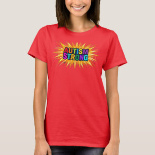 Colourful Autism Strong Starburst T-Shirt