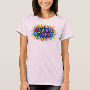 Colourful Autism Strong Starburst T-Shirt