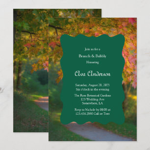 Colourful Autumn Day Brunch & Bubbly Invitation