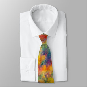 Colourful Autumn Forest Abstraction Tie