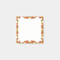 Colourful Autumn Forest Maple Leaves Post-it Note
