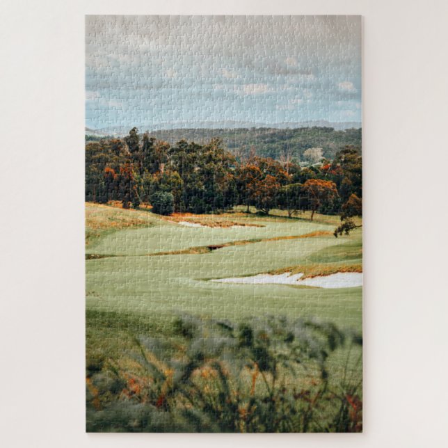 Colourful Autumn Golf Course Photo Jigsaw Puzzle (Vertical)