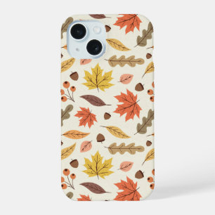 Colourful Autumn Leaf Fall Pattern iPhone 15 Case