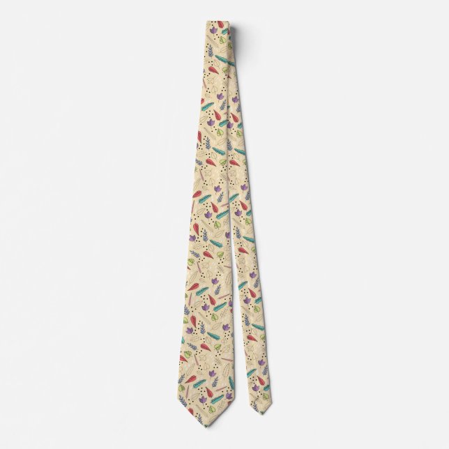 Colourful Autumn Leaf Medley Tie (Front)
