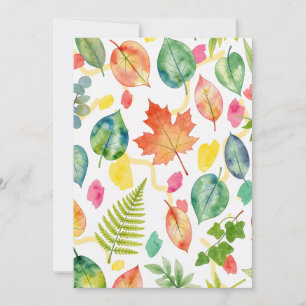 Colourful Autumn Leaf Pattern Invitation