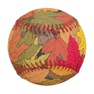 Colourful autumn leaves baseball