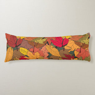 Colourful autumn leaves body cushion