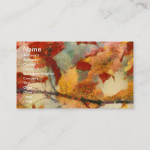Colourful Autumn Leaves Business Card