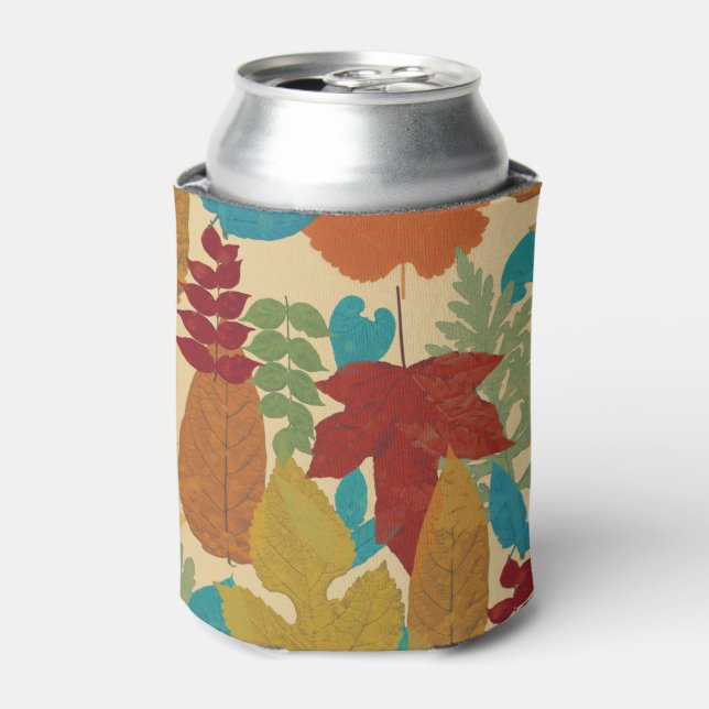 Colourful Autumn Leaves  Can Cooler (Can Front)