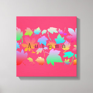 Colourful autumn leaves canvas print
