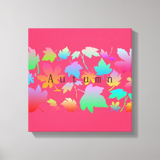Colourful autumn leaves canvas print (Front)