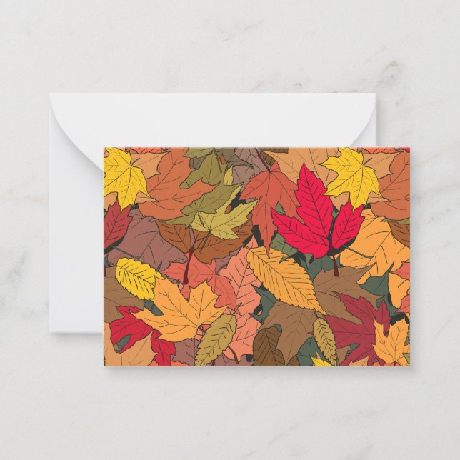 Colourful autumn leaves card (Front)
