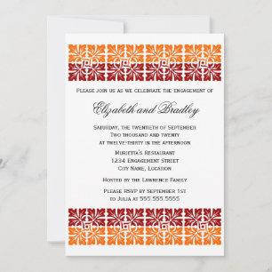 Colourful Autumn Leaves Engagement Party Invitatio Invitation
