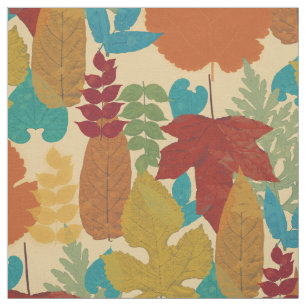 Colourful Autumn Leaves Fabric