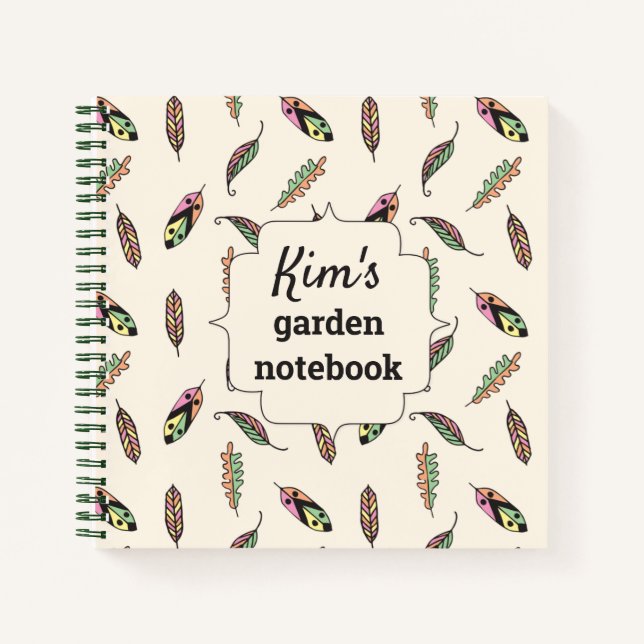 Colourful Autumn Leaves Garden Journal Notebook (Front)